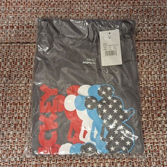 New Mickey Mouse Boys Shirt Grey, Red, White, Blue. Medium New With Tag - Picture 2 of 5